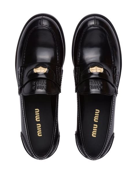 miu miu penny loafer|Miu Miu Penny Loafer (Women) .